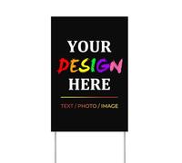 Personalised Yard Sign with Picture/Photo, Customised Vertical Lawn Signs with Text, Logo and Artwork for Outdoor, Single Sided Design Sign, 12x18 Inches Corrugated Plastic with No Stake-30 * 45cm