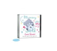Personalised You Are My World Me To You Crystal Token Personalised Memento Company Clear One Size