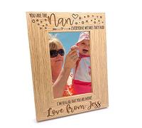 Personalised You Are The Nan Photo Frame Portrait Oak Wood Finish (4 x 6 Inch)