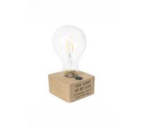 Personalised You Light Up My Life LED Bulb Table Lamp Personalised Memento Company Brown One Size