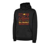 Personalised Your Name It's An Olivia Thing You Wouldn't Understand Hoodie Vintage Sarcastic Birthday Gift Gym Wear Workout Adult Kids Unisex Hoodie Top Black