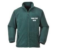 Personalised Your Text Portwest Premium Green Fleece - Workwear, Medical, Medic, Jacket, Your Text Here, medium