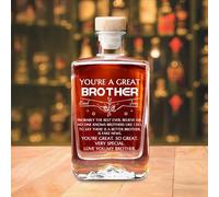 Personalised You're A Great Brother Whiskey Bottles Custom Name Funny Glass Bottle Decor Gift for Dad Brother Whiskey Lovers Party Birthday Xmas (Style 3)