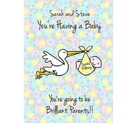 Personalised You're Having a Baby Pregnancy Card (Stork)