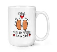 Personalised You're My Favourite Human Bean 15oz Large Mug Cup