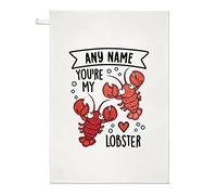Personalised You're My Lobster Tea Towel Dish Cloth