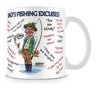 personalised4u Fishing Excuses Funny Ceramic Coffee Mug - (Dads)