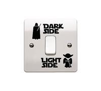 Personalisedjust4u Dark Side Light Side Star Wars Removable Light Switch Wall Sticker Decal UK