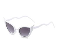 Personality Cat Eye Snake Sunglasses For Women Men Fashion Sexy Sun Glasses Ladies Eyewear Shades UV400 (White Gray,One Size)