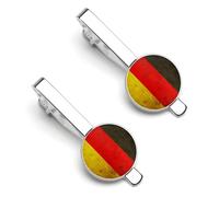Personality Federal Republic of Germany National Flag Tie Clips for Men Bar Edges Tie Tack Necktie Bar Necktie Wedding Business Clips Gifts