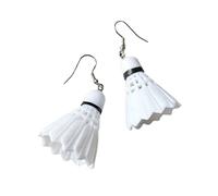 Personality Funny Lifelike White Badminton Alternative Ear Accessories Floating Earrings