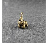 Personality Pure Copper Mini Statue Ornaments Retro Desk Antique Statue Sculpture Sculptures Solid Brass Orangutans Ape Tarzan Keychain Orangutans Bag Vintage Brass Animal Incenses Holder Creative Tea