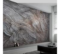 Personality Three Dimensional Art Vintage Wood Grain Wheel of The Year 3D Wallpaper Luxury Silk Study Dining Feature Sofa Grey Bedroom Living Room Tv Decorative Wall-300cm×210cm
