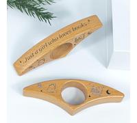 Personalization Book Page Holder, Holder for One-Handed Reading Suitable for All Kinds of Fingers,Wooden Bookmark, Gift for Your Lover, Teacher or Reading Lover(Kitten Bookmark)