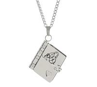 Personalization To My Granddaughter Book Necklace, The Most Beautiful Chapter Book Necklace for Granddaughter Daughter (Granddaughter Book - Silver)