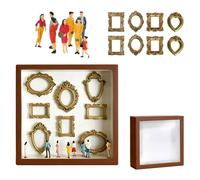 Personalize Memory Display Museums Silhouetted Box Craft Set with Gold Frame for Celebrating Special Moment Home Art Photo Display