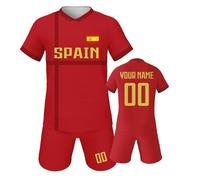 Personalize Player Jerseys - Mexico Outfit for Kids and Adults Custom Football (Red 10-11 Years) for Adults & Children