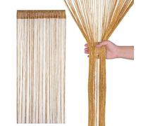 Personalize Pro 200cm x 90cm - Gold - Glitter String Curtains | Fly Screen Room Divider Fringe Panel Spaghetti Tassel Curtain For Doorway, Windows, Doors, Home Décor, Event Decoration