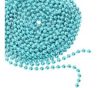 Personalize Pro 9 Metres Shiny Bead Garland for Christmas Tree Decoration | 7.5mm Pearl String Garland, Beaded Chain, and Artificial Pearls Tinsel for Xmas Hanging Ornaments | Turquoise