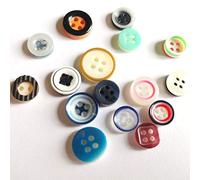 Personalize Pro Craft Buttons - Mixed Sizes 7mm to 25mm - Durable, Vibrant Buttons for Sewing, DIY Crafts, Scrapbooking, Projects, Decorations, Handmade Creations (Mixed Abstract, 50g - 7mm to 25mm)