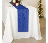 Personalize Pro - Crushed Velvet Party Long Table Runner Royal Blue - For Spring Party, Banquet, Wedding, Reception, Home Dinning Space Christmas Decoration (33 x 274 cm) - Pack of 5