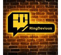 Personalize Username Twitch Led Sign Wall Art Decor - Glow in the dark Wall Art - Live Stream Room Decor - LED Decoration - Custom Gamer Neon Sign Light Gift