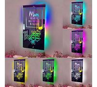 Personalized 1-12 Names Wall Mirror Mum You Are The Piece That Holds Us Together Rectangle Mirror Family Puzzle LED Acrylic Night Light for Mum Grandma Family