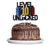 Personalized 10th Birthday Gaming Cake Topper - Happy Birthday Decoration for Boys' Game Party Supplies