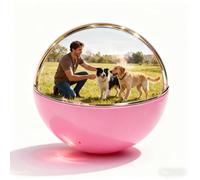 Personalized 2.7" Crystal Ball Video Player with LED Light, WiFi App Upload, USB Rechargeable Memory Sphere - Custom Photo & Video Display Orb for Couples, Pets, Home Decor(Pink)