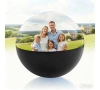 Personalized 2.7" Crystal Ball Video Player with LED Light, WiFi App Upload, USB Rechargeable Memory Sphere - Custom Photo & Video Display Orb for Couples, Pets, Home Decor(Black)