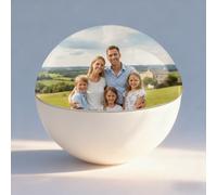 Personalized 2.7" Crystal Ball Video Player with LED Light, WiFi App Upload, USB Rechargeable Memory Sphere - Custom Photo & Video Display Orb for Couples, Pets, Home Decor(White)