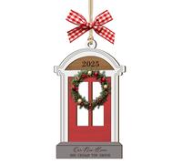 Personalized 2025 New Home Hanging Ornament Custom In New Home Xmas Hanging Ornament Personalized Irregular Apartments Housewarming Decor Gift Custom Neighbor Homeowners Keepsake For Xmas Tree