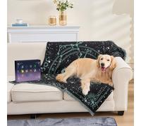 Personalized 2026 Astrology Birthday Blanket - Luxurious Chenille Knitwear Gift for Friends, Unique Lucky Color Constellation Design in Box Packaging, 130x150cm (Pisces - Purple, Ramcyan)