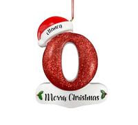 Personalized 26 Letters Christmas Tree Decoration, Custom A to Z Letter Christmas Ornaments, Letters Christmas Hanging Pendant, Customizable Name Christmas Tree Hanging Decorations - O