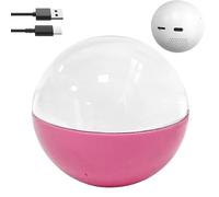 Personalized 3D Crystal Ball - 2.7in LED Light-Up Digital Photo & Video Player Globe with Custom Images, Orange Heartbeat Light, for Anniversaries & Birthdays pink