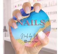Personalized 3D Nail Photo Props, Custom Colorful Acrylic Nailfie Disk with Social Media and Commercial Promotion, Gift for Nail Artist(Color 5)