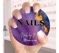 Personalized 3D Nail Photo Props, Custom Colorful Acrylic Nailfie Disk with Social Media and Commercial Promotion, Gift for Nail Artist(Color 12)