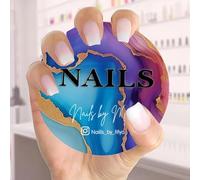 Personalized 3D Nail Photo Props, Custom Colorful Acrylic Nailfie Disk with Social Media and Commercial Promotion, Gift for Nail Artist(Color 6)