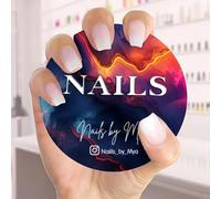 Personalized 3D Nail Photo Props, Custom Colorful Acrylic Nailfie Disk with Social Media and Commercial Promotion, Gift for Nail Artist(Color 9)