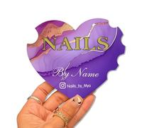 Personalized 3D Nailfie Disk, Custom Texts Nail Photo Prop, Acrylic Nailfie Disc for Salon Nail Display Stand and Social Media(Color 4)