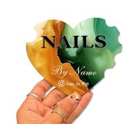 Personalized 3D Nailfie Disk, Custom Texts Nail Photo Prop, Acrylic Nailfie Disc for Salon Nail Display Stand and Social Media(Color 3)