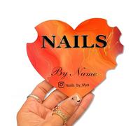 Personalized 3D Nailfie Disk, Custom Texts Nail Photo Prop, Acrylic Nailfie Disc for Salon Nail Display Stand and Social Media(Color 12)