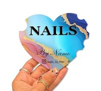 Personalized 3D Nailfie Disk, Custom Texts Nail Photo Prop, Acrylic Nailfie Disc for Salon Nail Display Stand and Social Media(Color 7)