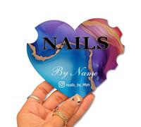 Personalized 3D Nailfie Disk, Custom Texts Nail Photo Prop, Acrylic Nailfie Disc for Salon Nail Display Stand and Social Media(Color 11)