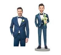 Personalized 3D Photo Sculpture, Custom Portrait Statue, Custom Photo Figurine, Personalised Mini Statue, Wedding Birthday Gift, Wedding Family Portrait Keepsake Gifts (18cm)