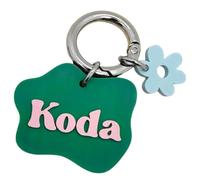 Personalized 3D Printed Custom Shape Pet ID Tag, Engraved Text Pet Identification Keychain, Durable Waterproof Charm for Dogs & Cats (C, M)