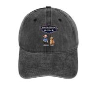 Personalized A Men and His Dog A Bond That Can't Be Broken Baseball Cap Custom Name Funny Cartoon Pet Owner Baseball Hat Adjustable Dog Portrait Hat Pet Lover Gift to Men Birthday Christmas