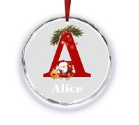 Personalized A-Z Christmas Tree Letters Ornaments Personalised Crystals Christmas Decorations Custom Crystals Name for Christmas