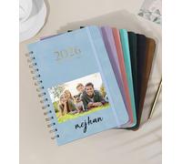 Personalized academic Planner 2026 For Women & Men，Monthly and Weekly Calendar Planner, Custom A5 Leather Schedule Notebook，Gift For Colleagues And Leaders，Christmas gifts for teens(Photo)