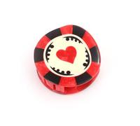 Personalized Acetate Hair Claw Clip with Las Vegas Gaming Chip Design, Red and Black, 1 Piece